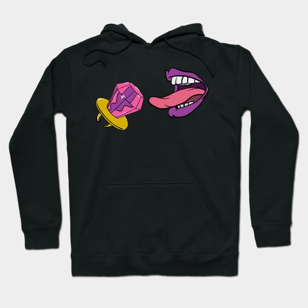 Ringpop Tongue Hoodie by OkayPlatypus